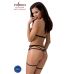 Еротичний комплект MORGAN SET WITH OPEN bra black S/M Passion Еротичний комплект MORGAN SET WITH OPEN bra black S/M Passion