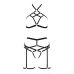Еротичний комплект MORGAN SET WITH OPEN BRA black XXL/XXXL Passion