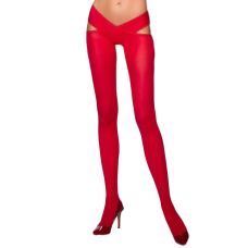 Еротичні колготки з ефектом пояса червоного кольору TIOPEN 005 roso 3/4 ( 60 den) - Passion пристрасть