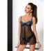 Женская эротическая сорочка черная GISELE CHEMISE black XXL/XXXL Passion Exclusive