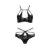 Женский эротический комплект NAVEL SET black S/M - Passion Exclusive