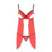 Комплект нижньої білизни червоний CHERRY CHEMISE XXL/XXXL Passion Exclusive