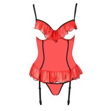 Корсет эротический красный CHERRY CORSET XXL/XXXL Passion Exclusive