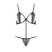 Эротический комплект нижнего белья черный QUENTRIS BIKINI  S/M Passion Exclusive Эротический комплект нижнего белья черный QUENTRIS BIKINI  S/M Passion Exclusive