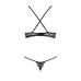 Эротический комплект нижнего белья черный QUENTRIS BIKINI  S/M Passion Exclusive Эротический комплект нижнего белья черный QUENTRIS BIKINI  S/M Passion Exclusive