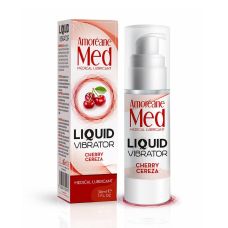 Збудливий лубрикант з ароматом вишні (рідкий вібратор) Amoreane Med 30 мл