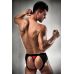 Чоловічі трусики з червоним гульфиком Passion 007 THONG red L / XL м'ята упаковка