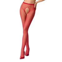 Эротические колготки с сексуальным вырезом на сладких местах S019 red Красные Passion Страсть