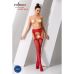 Эротические колготки с имитацией чулок с подвязками S020 red Красные Passion Страсть