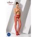 Эротические колготки с пояском S021 red Красные Passion Страсть