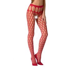 Еротичні колготки з пояском S021 red червоні Passion пристрасть