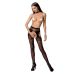 Еротичні колготки імітація панчіх з підв'язками S022 black чорні Passion пристрасть