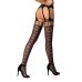 Эротические колготки имитация чулок с подвязками S025 black Черные Passion Страсть