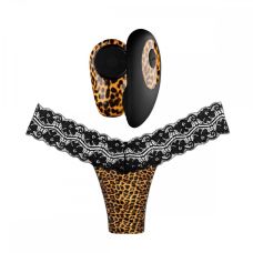 Вибротрусики черно леопардового цвета Panthra Tania рanty vibe 