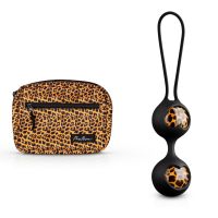 Вагинальные шарики черно леопардового цвета Panthra Zane geisha balls