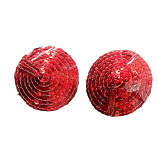 Пестиси на соски круглі з паєтками червоні Sunspice
