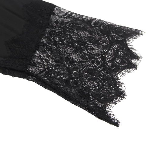 Халат мини с кружевной спинкой черный Star Night размеры M/L