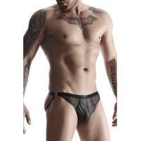 Відкриті чоловічі труси з декоративною сіткою чорні Regnes Fetish PlanetWetlook розмір S