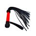 Флогер БДСМ 35 хвостів з натуральної шкіри чорного кольору з червоним Loveshop Flog 3 Red