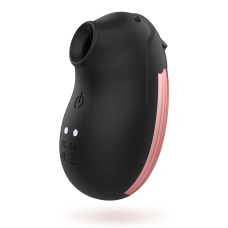 Вакуумный стимулятор для клитора с вибрацией черного цвета Shushu Rithual 