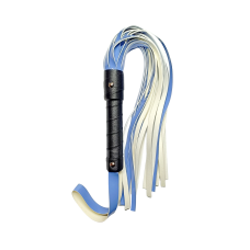 Батіг зі штучної шкіри чорно блакитного кольору Easy Life BDSM Desire 60см
