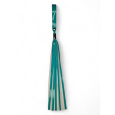 Плеть с петелькой БДСМ из искусственной кожи бирюзового цвета  Easy Life BDSM Desire