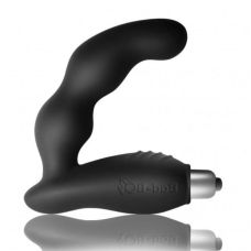 Масажер простати з вібрацією Rocks Off Bad-Boy Black для досвідчених без рук силіконовий Рокс Офф Бід бій