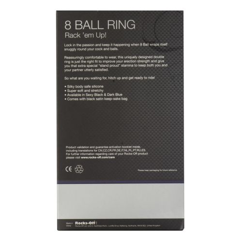 Эрекционное кольцо Rocks Off 8 Ball Blue