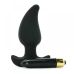 Силіконова анальна пробка з вібрацією чорна ROCKS-OFF-BUTT QUIVER 7-SPEED