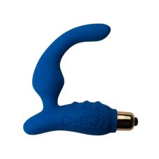 Масажер простати Rocks Off O-Boy Blue Синій анатомічний силіконовий Рокс Офф о бій 7 режимів вібрації