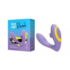 Вибратор для пар Вагинальный для точки G для клитора с функцией всасывания и для члена силиконовый фиолетовый с пультом управления Romp Reverb