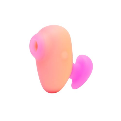 Вібратор з вакуумно-кліторальною стимуляцією та для сосків помаранчевий ROMP Kiss