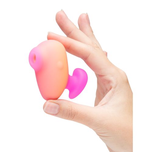 Вібратор з вакуумно-кліторальною стимуляцією та для сосків помаранчевий ROMP Kiss