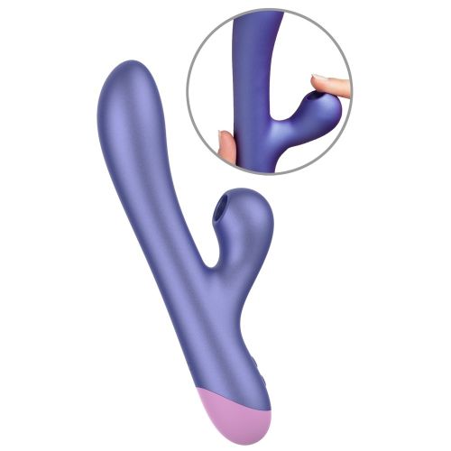Кролик вібратор з вакуумним стимулятором для клітора фіолетовий ROMP Pulse