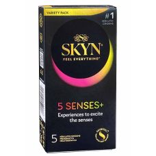 Презервативы безлатексные полиизопреновые разных вариантов SKYN 5 Senses+ 5 штук