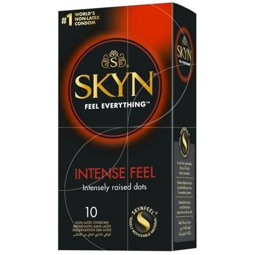 Презервативы с волнообразными выступами полиизопреновые SKYN Intense Feel 10 штук