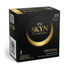 Презервативы гладкие полиизопреновые с силиконовой смазкой SKYN Original 3 штуки