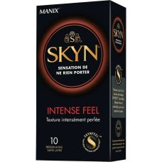 Презервативы с рельефом безлатексные из полиизопрена прозрачного цвета SKYN Intense Feel 10 штук