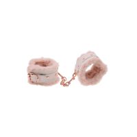 Наручники с металлической фурнитурой из искусственного меха розовые Sex &amp; Mischief Peaches'n CreaMe 