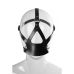 Маска для голови із закритим ротом БДСМ із натуральної шкіри чорна Candy Hero модель SC1