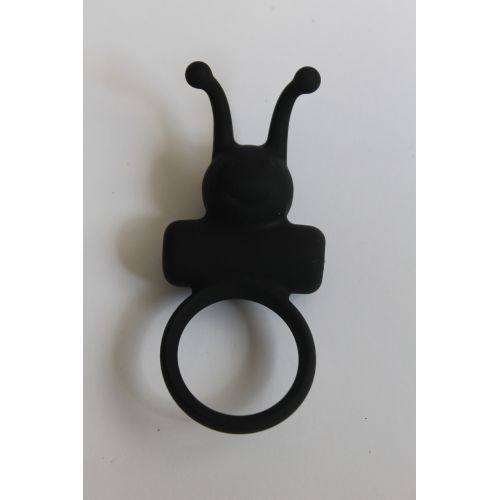 Эрекционное вибро кольцо силиконовое с усиками для стимуляции клитора SEX EXPERT черное