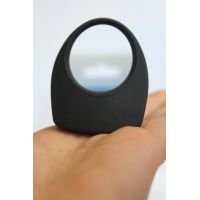 Кольцо эрекционное универсального размера с вибрацией Двойной Кайф SEX EXPERT цвет чёрный