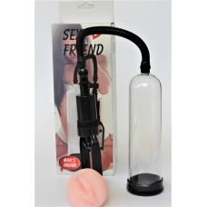 Помпа вакуумная-мастурбатор вагина из киберкожи L 19 см D 5,5 см