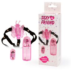 Вібратор метелик силіконовий для клітора на ремінцях Sexy Friend