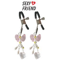 Зажимы на соски цвет украшений розовый SF-70137