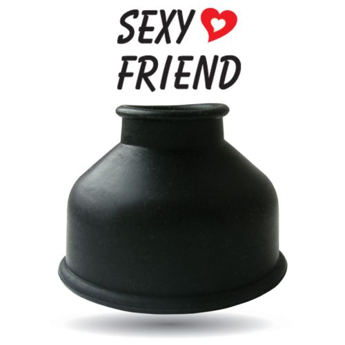 Насадка для помпы силиконовая Sexy Friend черная размер S L 5 см D 2,3 см