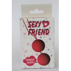 Кульки Вагінальні пластикові з хвостиком balls рожеві d 3,5 см L 14 см