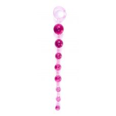 Анальные бусы розовые гелевые Jelly Anal Beads SKN-ANL033