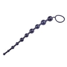 Анальные бусы черные гелевые Jelly Anal Beads SKN-ANL033