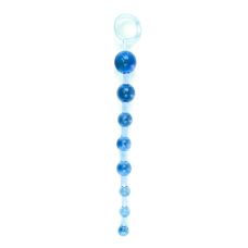 Анальные бусы синие гелевые Jelly Anal Beads SKN-ANL033